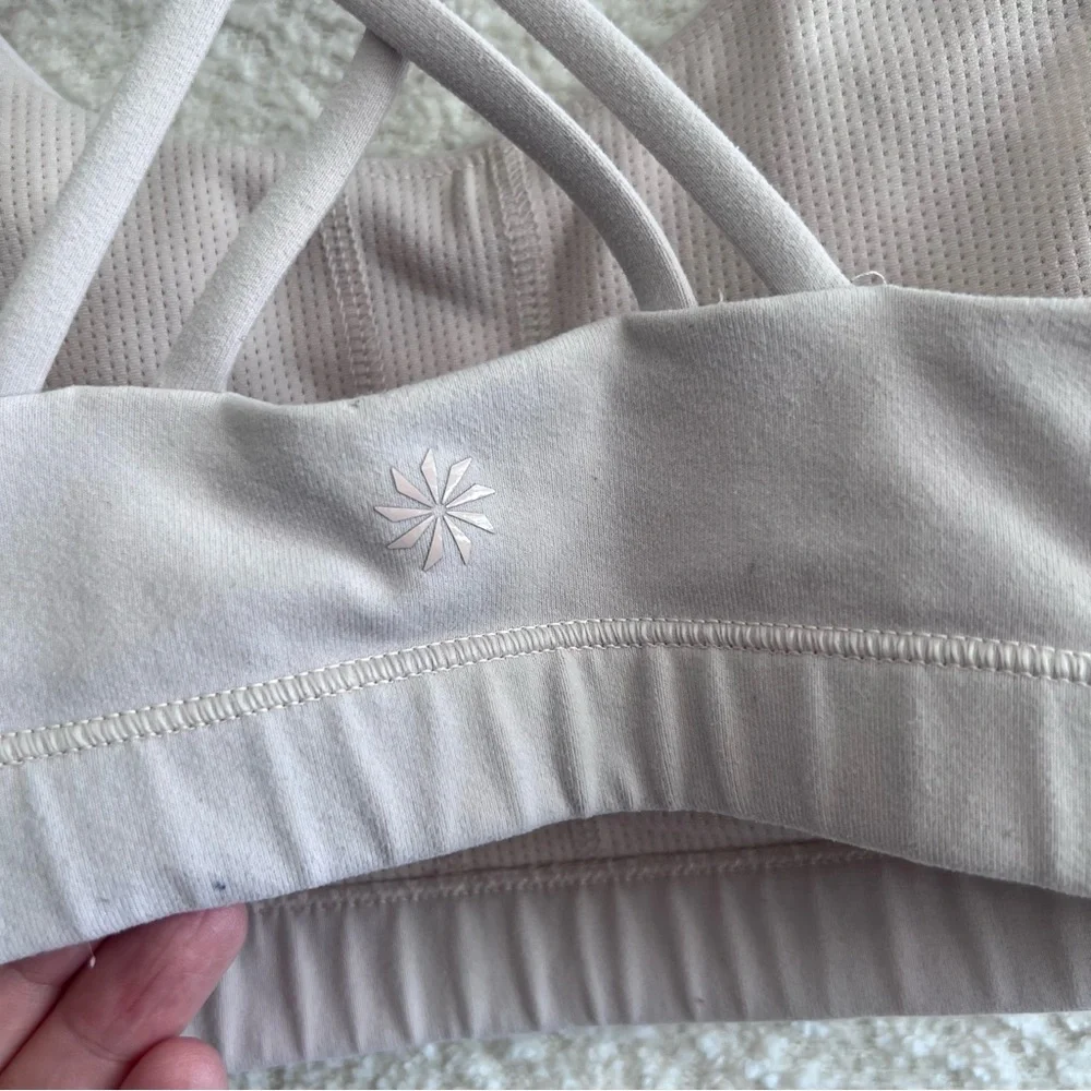 Athleta Girl Sports Bra‎ Criss Cross Back Light Pink Blush Size Large/12